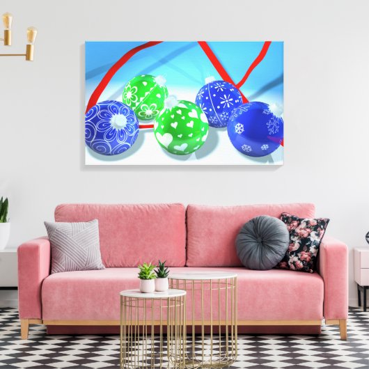 kerstversiering canvas afdruk (Insitu (Woonkamer))