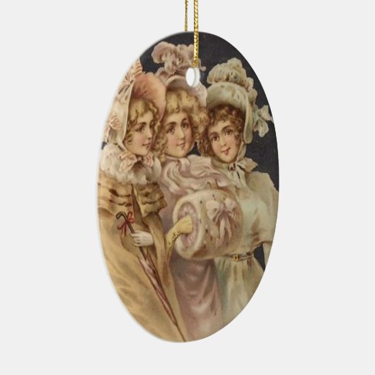  kerstversiering Carolers Keramisch Ornament (Rechts)