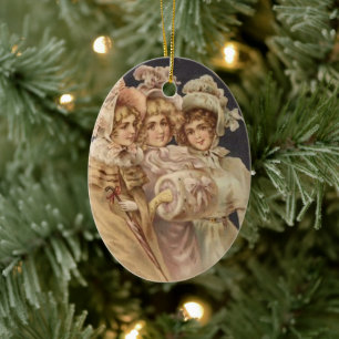 kerstversiering Carolers Keramisch Ornament