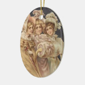 kerstversiering Carolers Keramisch Ornament (Links)