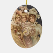 kerstversiering Carolers Keramisch Ornament (Voorkant)