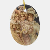 kerstversiering Carolers Keramisch Ornament (Achterkant)