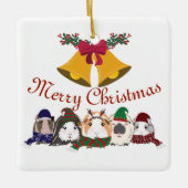 Kerstversiering Cavia's Keramisch Ornament (Voorkant)