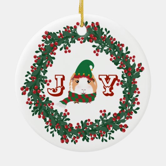 Kerstversiering Cavia's Keramisch Ornament (Achterkant)