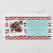 Kerstversiering Chevron Modern Foto Feestdagenkaart (Achterkant)