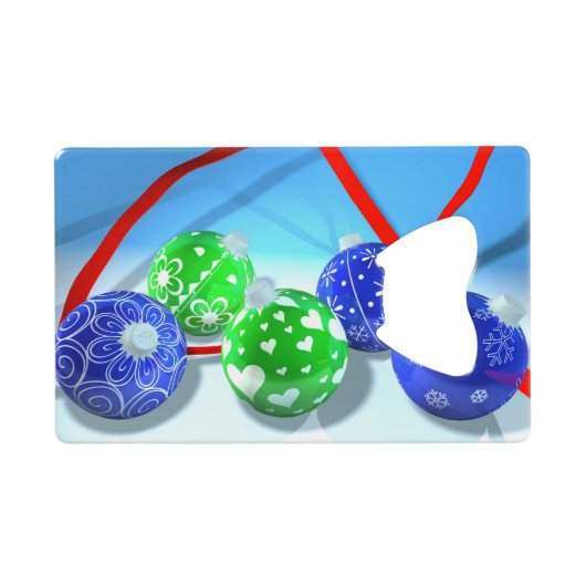 kerstversiering creditkaart flessenopener (Achterkant Horizontaal)