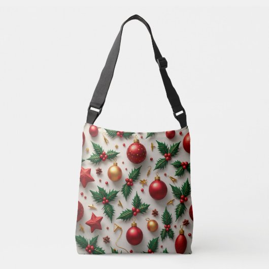 kerstversiering crossbody tas (Voorkant)