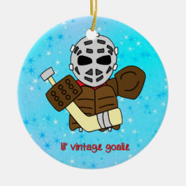 Kerstversiering, Cute Hockey Goalie Keramisch Ornament