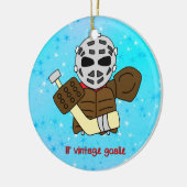 Kerstversiering, Cute Hockey Goalie Keramisch Ornament (Links)