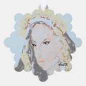 Kerstversiering: De Maagd Maria Ornament Kaart (Achterkant)