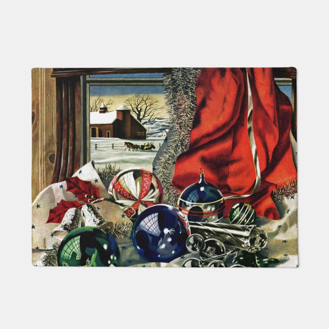 kerstversiering deurmat (Voorkant)