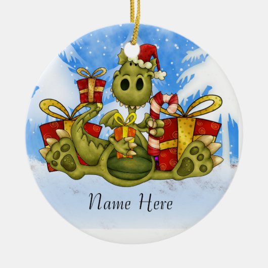 kerstversiering die je kunt personaliseren keramisch ornament (Voorkant)