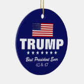 KERSTVERSIERING DONALD TRUMP 2020 KERAMISCH ORNAMENT (Rechts)