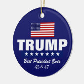 KERSTVERSIERING DONALD TRUMP 2020 KERAMISCH ORNAMENT (Links)