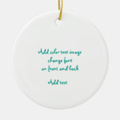 kerstversiering door Bonhovey voegt afbeelding/tek Keramisch Ornament (Voorkant)