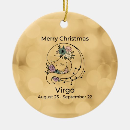  kerstversiering door Virgo Keramisch Ornament (Voorkant)