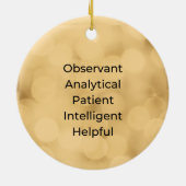  kerstversiering door Virgo Keramisch Ornament (Achterkant)