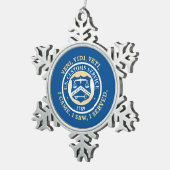 kerstversiering douanedienst Verenigde Staten Tin Sneeuwvlok Ornament (Rechts)