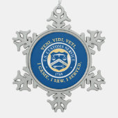kerstversiering douanedienst Verenigde Staten Tin Sneeuwvlok Ornament (Voorkant)