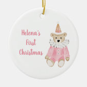Kerstversiering, Eerste Kerstmis, Baby First Keramisch Ornament (Voorkant)