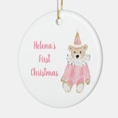 Kerstversiering, Eerste Kerstmis, Baby First Keramisch Ornament (Links)