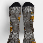 Kerstversiering en Bomen Retro classy patroon Sokken (Top)