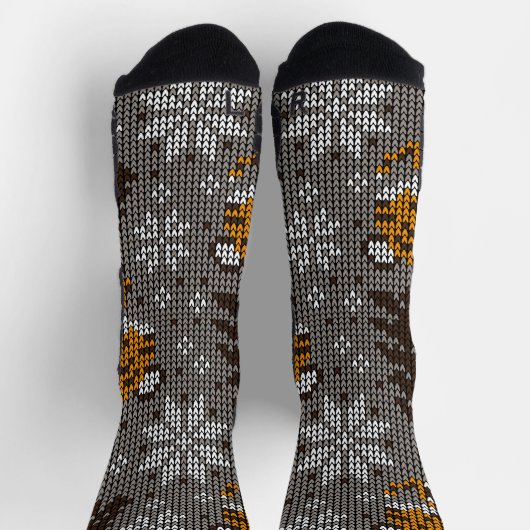 Kerstversiering en Bomen Retro classy patroon Sokken (Top)