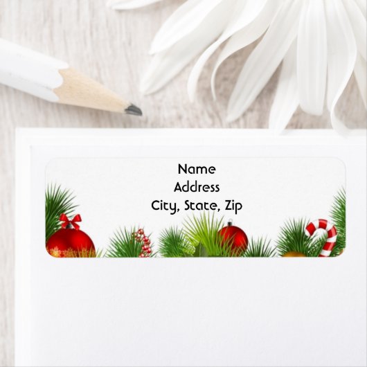 kerstversiering en groen label (Insitu)