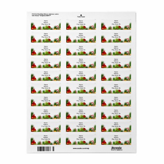 kerstversiering en groen label (Full Sheet)