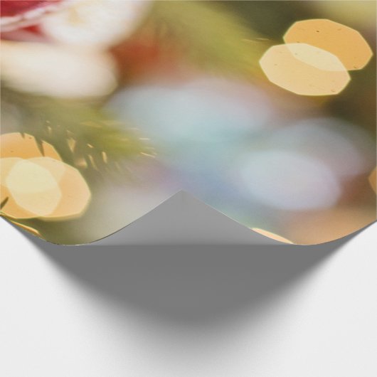 Kerstversiering en kerstverlichting cadeaupapier (Hoek)