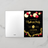 Kerstversiering en sneeuw folie wenskaart (Buiten Laag)