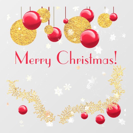 Kerstversiering en sneeuw raamsticker (Vel)