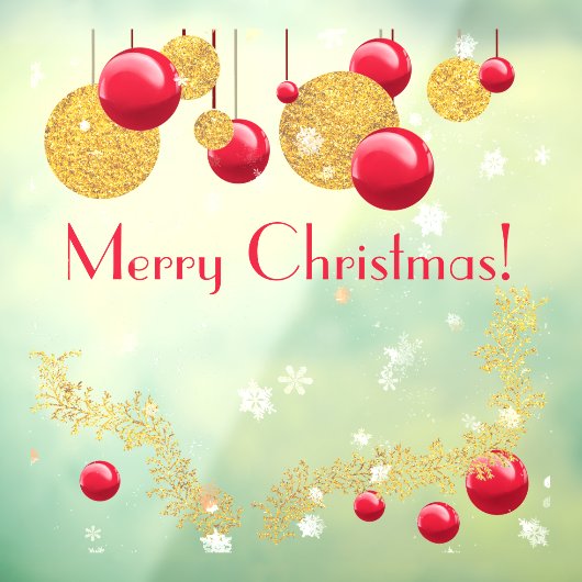 Kerstversiering en sneeuw raamsticker (Vel 3)