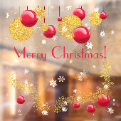 Kerstversiering en sneeuw raamsticker (Vel 2)