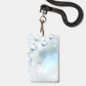 kerstversiering en sneeuwvlokken badge (Achterkant met lanyard)