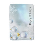 kerstversiering en sneeuwvlokken badmat (Voorkant Verticaal)