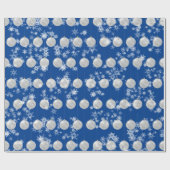 kerstversiering en sneeuwvlokken cadeaupapier (Vlak)