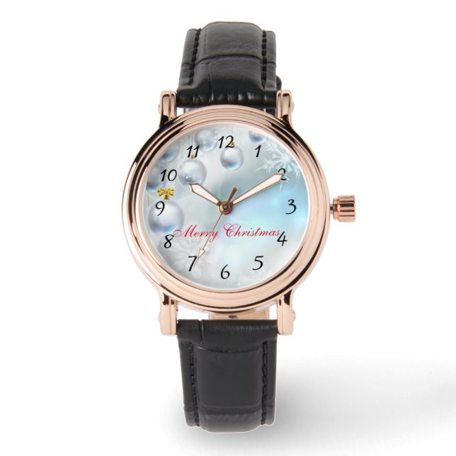 kerstversiering en sneeuwvlokken horloge (Voorkant)