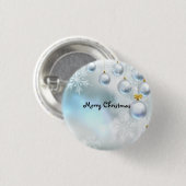 kerstversiering en sneeuwvlokken  ronde button 3,2 cm (Voorkant /achterkant)
