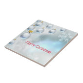 kerstversiering en sneeuwvlokken tegeltje (Zijkant)