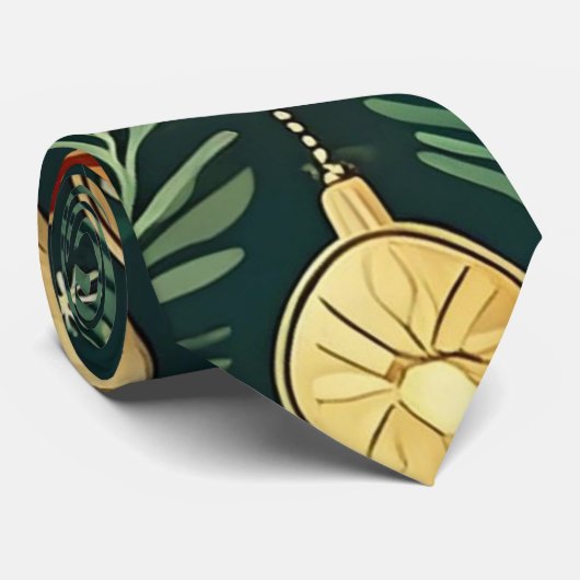 Kerstversiering en takken stropdas (Opgerold)