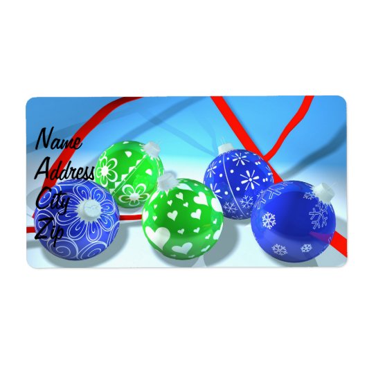 kerstversiering etiket (Voorkant)