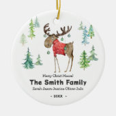 Kerstversiering-familie Christ-Moose Keramisch Ornament (Voorkant)