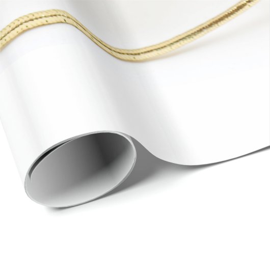 Kerstversiering Fancy gouden witte glitter Cadeaupapier (Rol Hoek)