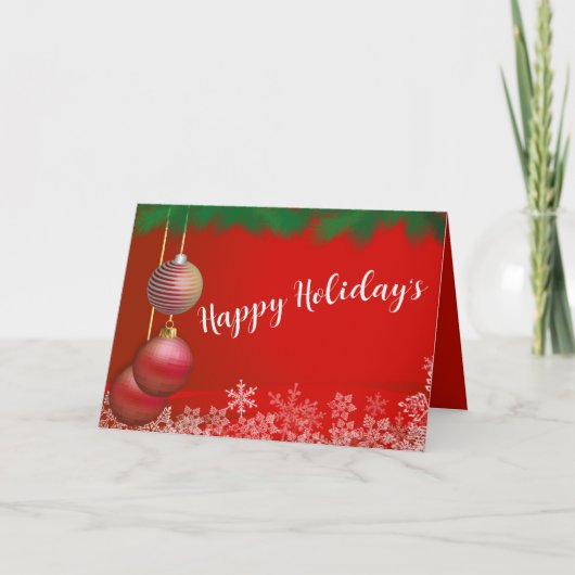 Kerstversiering  feestdagen kaart (Voorkant)