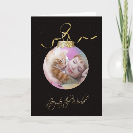 kerstversiering feestdagen kaart (Voorkant)