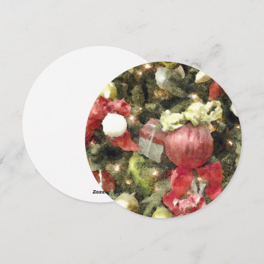 kerstversiering feestdagenkaart (Voorkant / Achterkant)