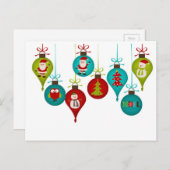 kerstversiering feestdagenkaart (Voorkant / Achterkant)