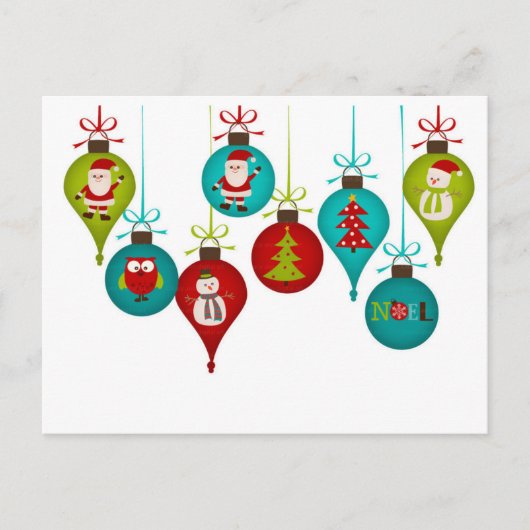 kerstversiering feestdagenkaart (Voorkant)