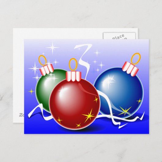 Kerstversiering Feestdagenkaart (Voorkant / Achterkant)